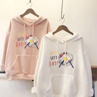 Fried Egg Print Hoodie