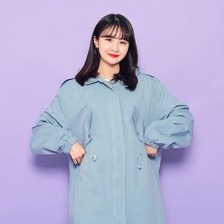 Zip-up Hooded Loose-fit Jacket
