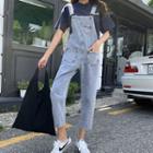 Crop Denim Jumper Pants