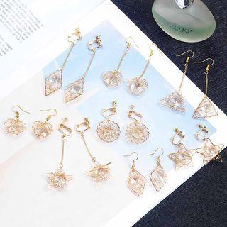 Hollow Clip-on Dangle Earring