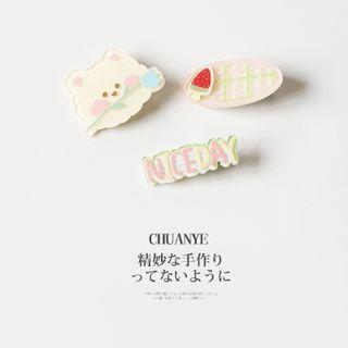 Set Of 3 : Cartoon Hair Clip (assorted Designs)
