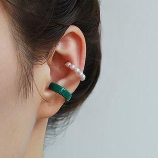 Glaze Cuff Earring 1 Pc - Green - One Size