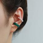 Glaze Cuff Earring 1 Pc - Green - One Size