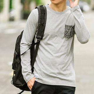 Pocket Front Long Sleeve Tee
