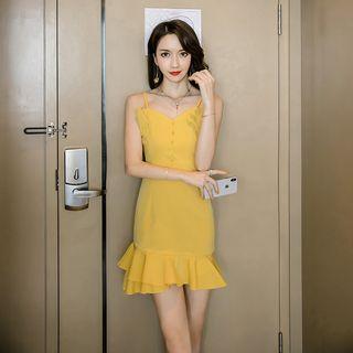 Spaghetti Strap Mermaid Mini Dress