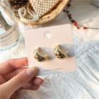 Alloy Open Hoop Earring 1 Pair - Alloy Open Hoop S925 Sterling Silver Pin Stud Earring - One Size