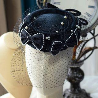 Mesh Bow Fascinator / Gloves