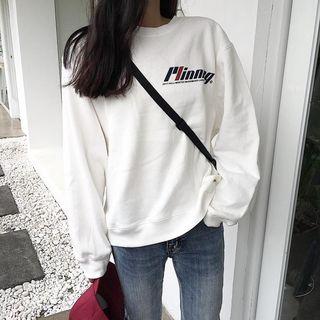 Lettering Print Pullover
