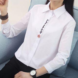 Flower Applique Shirt