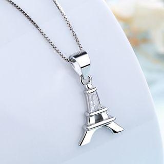 Eiffel Tower Sterling Silver Pendant Pendant - 925 Silver - Silver - One Size