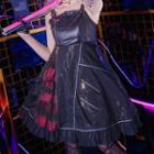 Spaghetti Strap Plaid Panel Mini A-line Dress / Blouse / Petticoat Skirt / Set