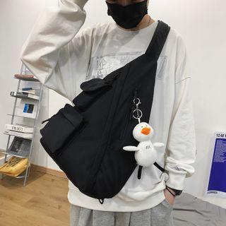 Plain Multi-section Sling Bag