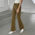 Colored Washed Straight-leg Pants