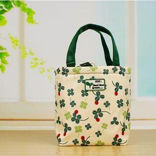 Clover Print Canvas Lunch Bag