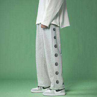 Ball Print Wide Leg Sweatpants