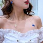Alloy One-piece Chained Earring As Shown In Figure - One Size