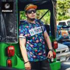Short-sleeve Lettering Floral T-shirt