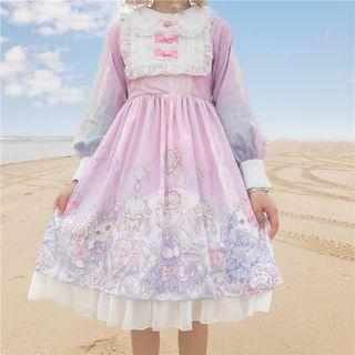 Long-sleeve Cartoon Print Lolita Dress