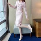 Plaid Double Breasted Mermaid Blazer Dress