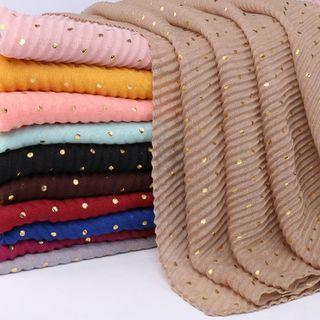 Gold Leaf Linen Cotton Scarf