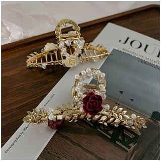 Baroque Rose Flower Alloy Hair Claw