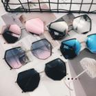 Geometric Sunglasses With Pouch / Case