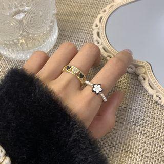 Flower / Heart Alloy Ring / Set