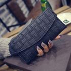 Checked Long Flap Wallet