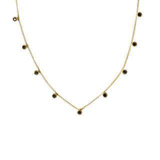 Gem Trim Chain Necklace One Size