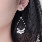 925 Sterling Silver Star Fringed Drop Earring Silver - One Size
