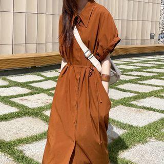 Single-breasted Shirt Maxi Skirt