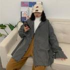 Long-sleeve Checked Oversized Shirt