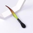 Leaf Handle Makeup Brush 1-t-01-531 - 1 Pc - Leaf - Green & Black - One Size