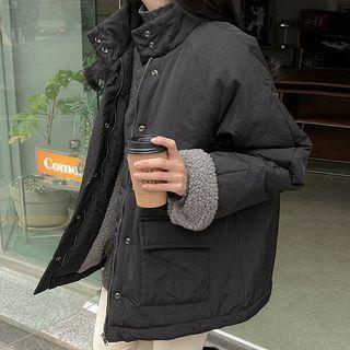 Plus Size Fleece-lined Padded Jacket