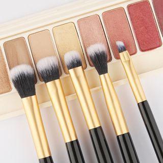 Set Of 5: Dual Head Makeup Brush Black - One Size