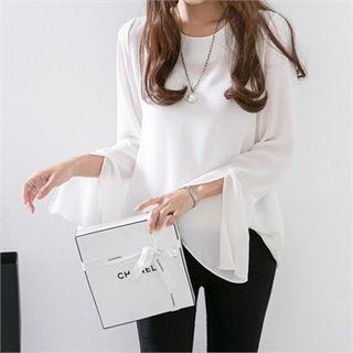 Slit-detail Blouse