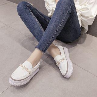 Platform Beaded Pumps