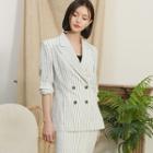 Peaked-lapel Stripe Blazer