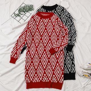 Pattern Knitted Dress
