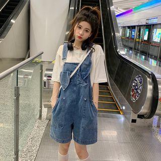 Rabbit Ear Denim Jumper Shorts