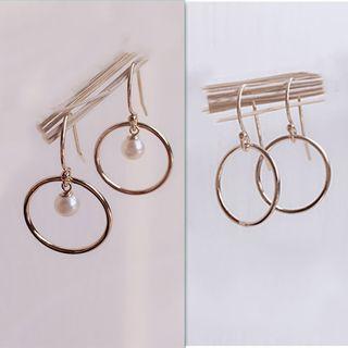 Circle Drop Hook Earring
