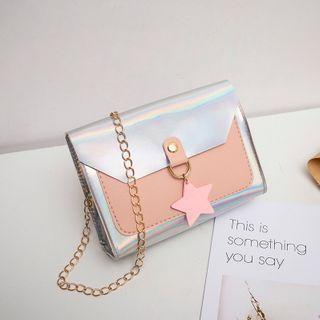 Iridescent Panel Crossbody Bag