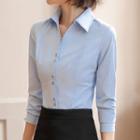 Plain Shirt / Mini Pencil Skirt / Dress Pants / Set