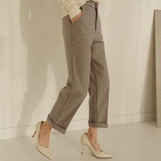 Cuff-hem Winter Dress Pants