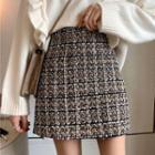 Fitted Tweed Mini Skirt