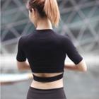 Short-sleeve Cropped Sports Top
