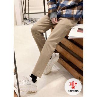 Drawstring-waist Napped Chino Pants