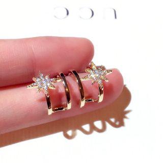 Rhinestone Star Ring Gold - One Size