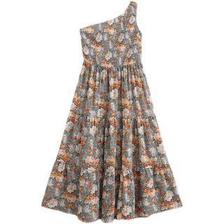 One-shoulder Floral Midi Sundress