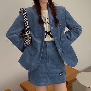 Corduroy Blazer / Mini A-line Dress